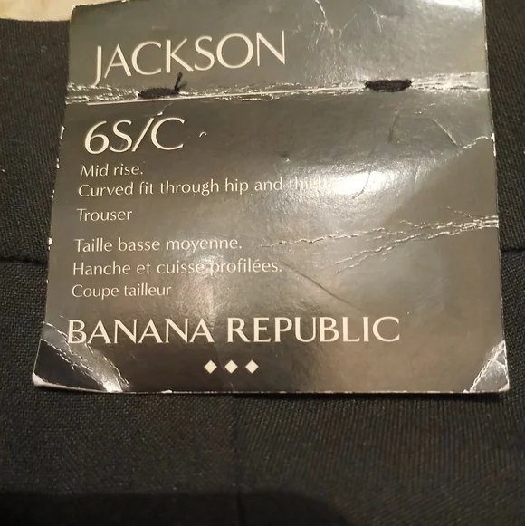 Banana Republic NWT JACKSON Mid Rise Black Women's Pants Size 6 Career - Picture 5 of 7